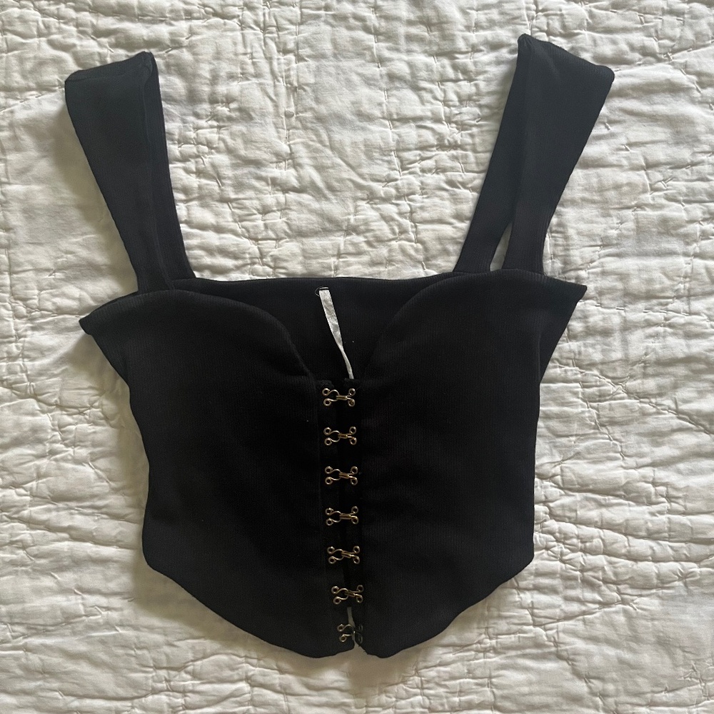 ARE YOU AM I zinha corset tank crop top